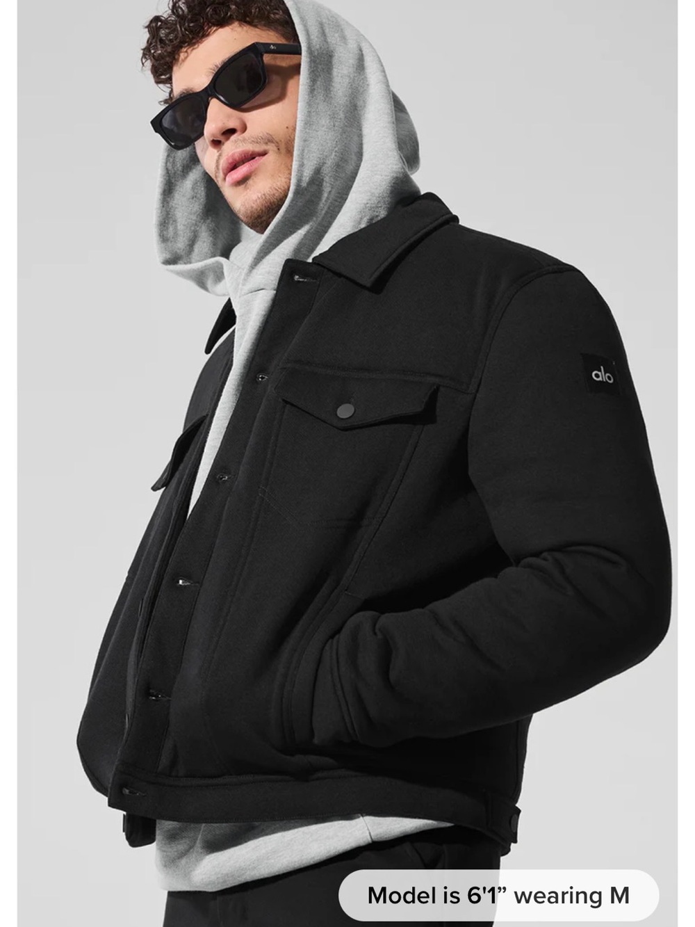 ALO Men’s Black Ease Trucker Jacket - XXL (NWT)
